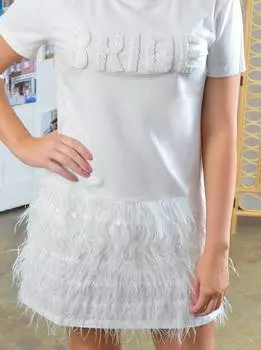 Платье невесты с заниженной талией в белом цвете Why Dress