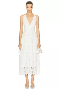 Платье Невис Loveshackfancy, кремовый