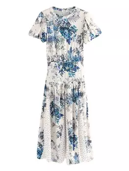 Платье Next, цвет marine blue/White