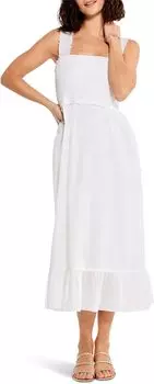 Платье NIC+ZOE Cotton Lawn Smocked Dress, цвет Paper White