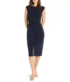 Платье NIC+ZOE Side Ruche Dress, цвет Dark Indigo