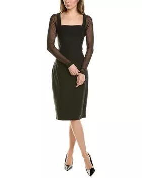 Платье Nicole Miller с вырезом Illusion, черный