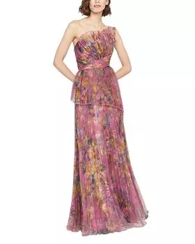 Платье Nicolette на одно плечо Theia, розовый