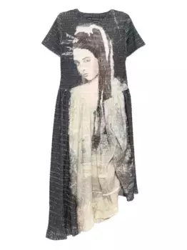 Платье Noah с принтом и сборками Andersson Bell, черный