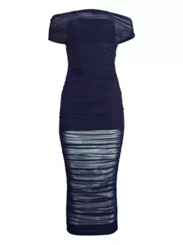 Платье Noel с открытыми плечами SER.O.YA, синий