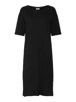 Платье Noisy may Kurzarm Regular Fit Sommer Dress Rundhals, черный