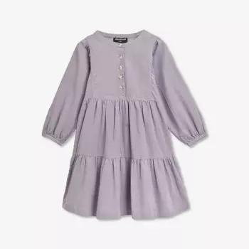 Платье nora из хлопка и вельвета с ярусным подолом 3-9 лет Whistles, сиреневый
