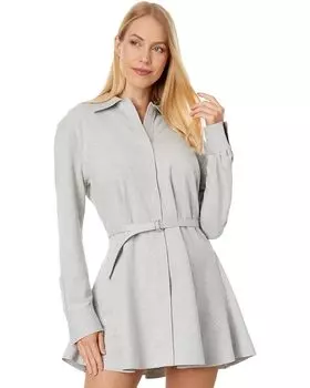 Платье Norma Kamali Boyfriend NK Shirt A-Line Mini, цвет Light Heather Grey