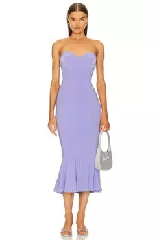 Платье Norma Kamali Corset To Midcalf, сиреневый