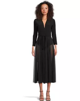 Платье Norma Kamali Drop Shoulder Fitted Gown With Side Slit, бронзовый