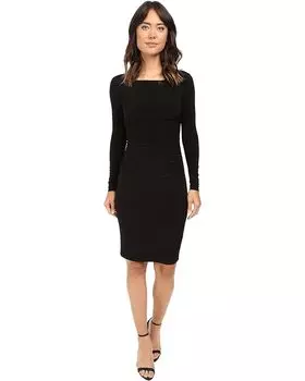 Платье Norma Kamali L/S Shirred Waist, черный