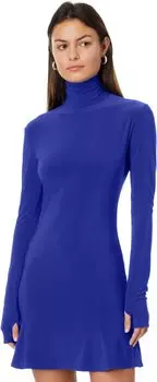 Платье Norma Kamali Long Sleeve Turtle Fishtail Mini Dress, цвет Electric Blue