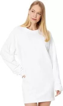 Платье Norma Kamali Oversized Raglan Sleeve Mini Dress, цвет Snow White