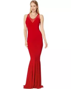 Платье Norma Kamali Racer Fishtail Gown, цвет Tiger Red/Tiger Red