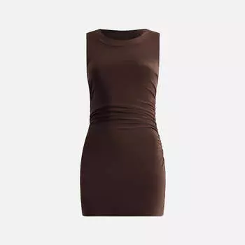 Платье Norma Kamali Sleeveless Pickleball Mini Dress, цвет Chocolate