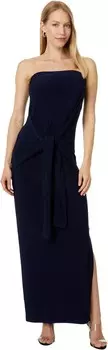 Платье Norma Kamali Strapless All In One Side Slit Gown, цвет True Navy