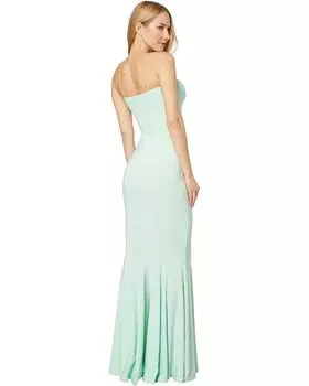 Платье Norma Kamali Strapless Fishtail Gown, цвет Seafoam