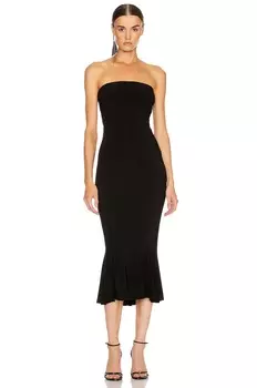 Платье Norma Kamali Strapless Fishtail To Midcalf, черный