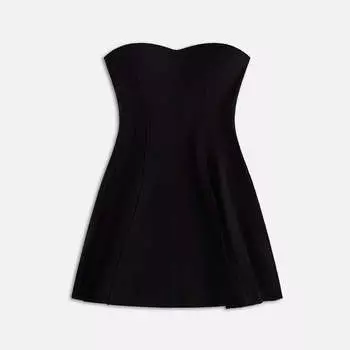 Платье Norma Kamali Strapless Grace Mini Dress, черный