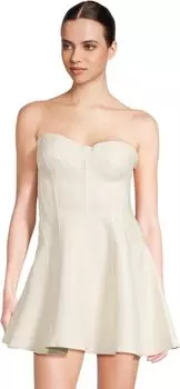Платье Norma Kamali Strapless Grace Mini Dress, кремовый