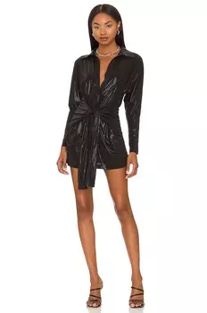 Платье Norma Kamali Ty Front NK Shirt, черный