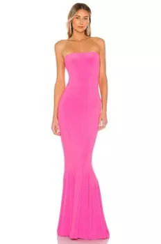 Платье Norma Kamali X REVOLVE Strapless Fishtail Gown, цвет Orchid Pink