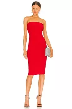 Платье Norma Kamali x REVOLVE Strapless to Knee, красный