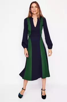 Платье Notch abstract ponte Boden, синий