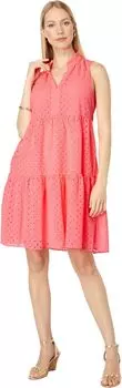 Платье Новелла Lilly Pulitzer, цвет Lillys Coral Mini Medallion Chiffon Eyelet