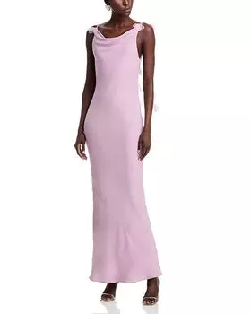 Платье Nymeria с 3D-цветочным принтом и открытой спиной Cult Gaia, фиолетовый