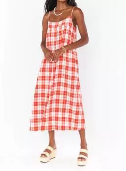 Платье Oasis Midi в клетку для пикника Show Me Your Mumu, цвет picnic plaid
