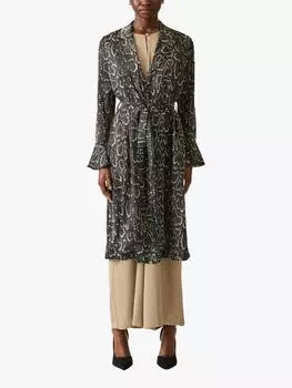 Платье-обертка со змеиным принтом James Lakeland, цвет Beige/Black