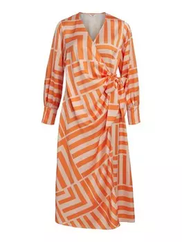 Платье OBJECT Dress, цвет Orange/Apricot
