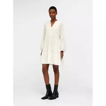 Платье Object Feodora Gia Long Sleeve, бежевый