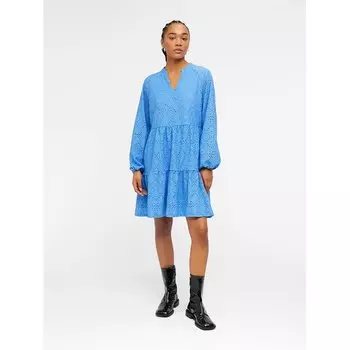 Платье Object Feodora Gia Long Sleeve, синий