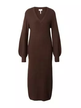 Платье OBJECT Knitted dress MALENA, темно-коричневый