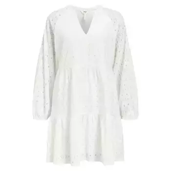 Платье Object Laila Gia long sleeve midi, белый