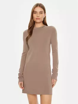 Платье облегающего кроя для повседневной носки Smooth J20J224831 Calvin Klein Jeans, бежевый