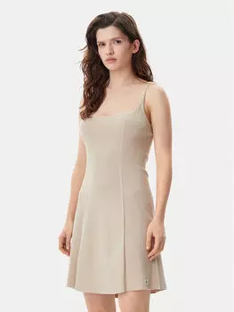 Платье облегающего кроя для повседневной носки J20J225269 Calvin Klein Jeans, бежевый