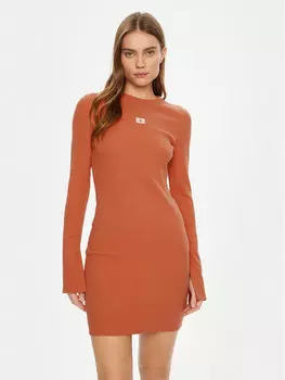 Платье облегающего кроя для повседневной носки J20J225112 Calvin Klein Jeans, оранжевый