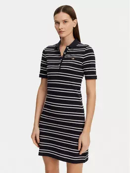 Платье облегающего кроя для повседневной носки Striped Shield 4200571 Gant, синий