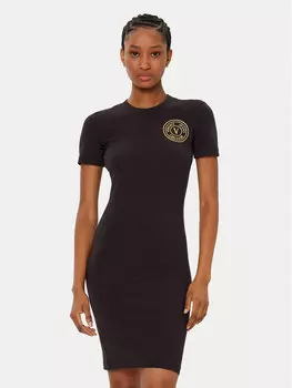Платье облегающего кроя для повседневной носки 78HAOT00 Versace Jeans Couture, черный