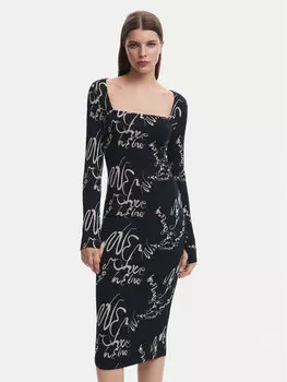 Платье облегающего кроя для повседневной носки 25SWVK05 Desigual, черный