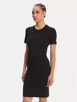 Платье облегающего кроя для повседневной носки 78HAOS04 Versace Jeans Couture, черный