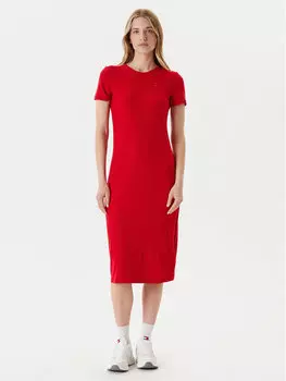 Платье облегающего кроя для повседневной носки DW0DW19721 Tommy Jeans, красный
