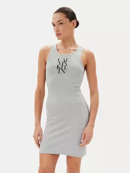 Платье облегающего кроя для повседневной носки LV044C203G Calvin Klein Jeans, серый