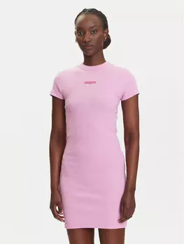 Платье облегающего кроя для повседневной носки Script DW0DW21186 Tommy Jeans, розовый