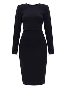 Платье облегающего кроя с длинными рукавами Victoria Beckham, синий