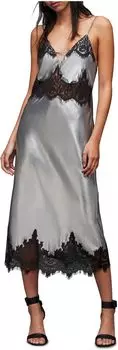 Платье Офелии AllSaints, цвет Gunmetal Grey