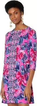 Платье Офелии Lilly Pulitzer, цвет Plumeria Pink In A Holidaze Engineered Dress